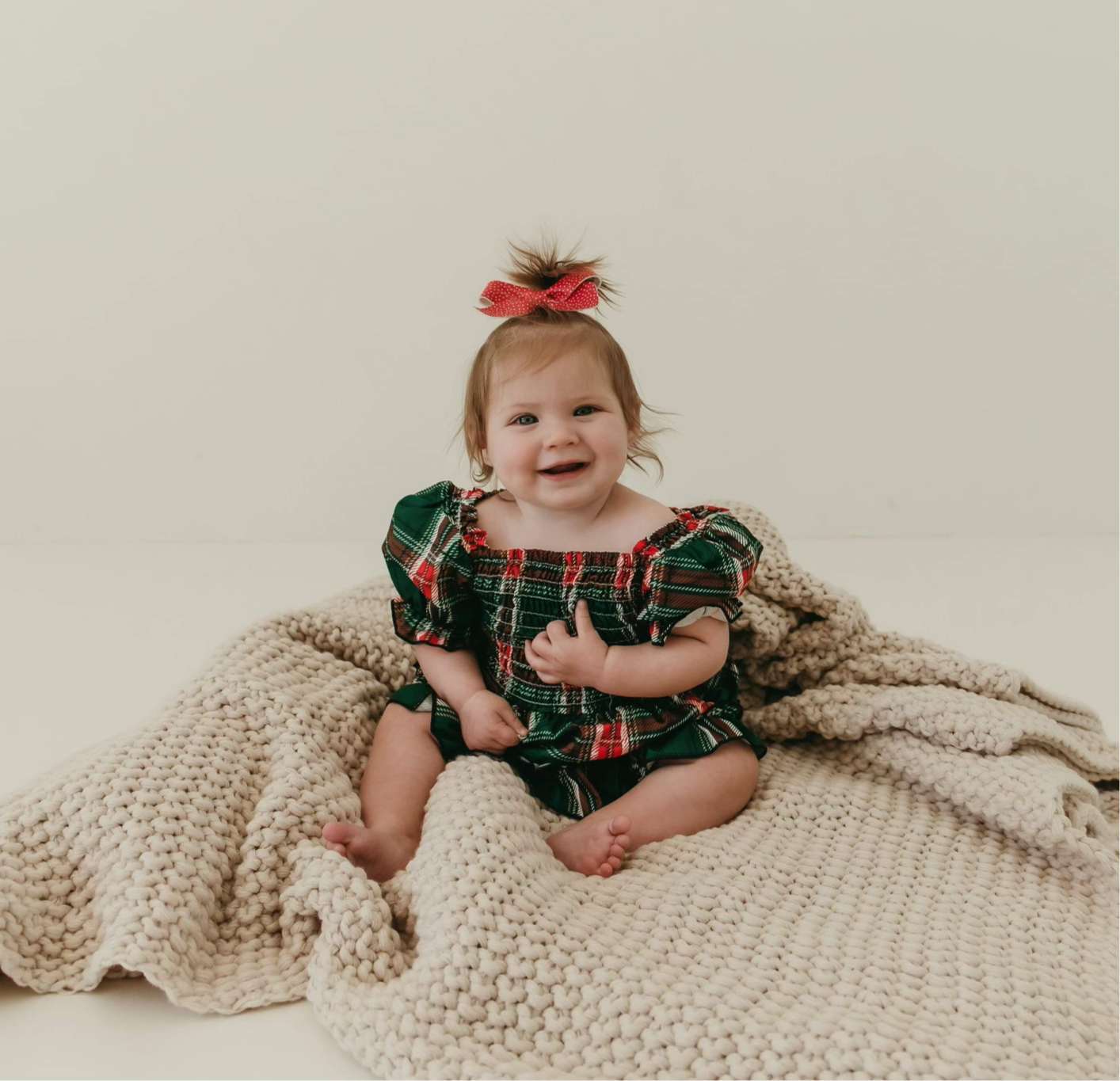 Plaid Skirted Romper *3-6M ONLY*