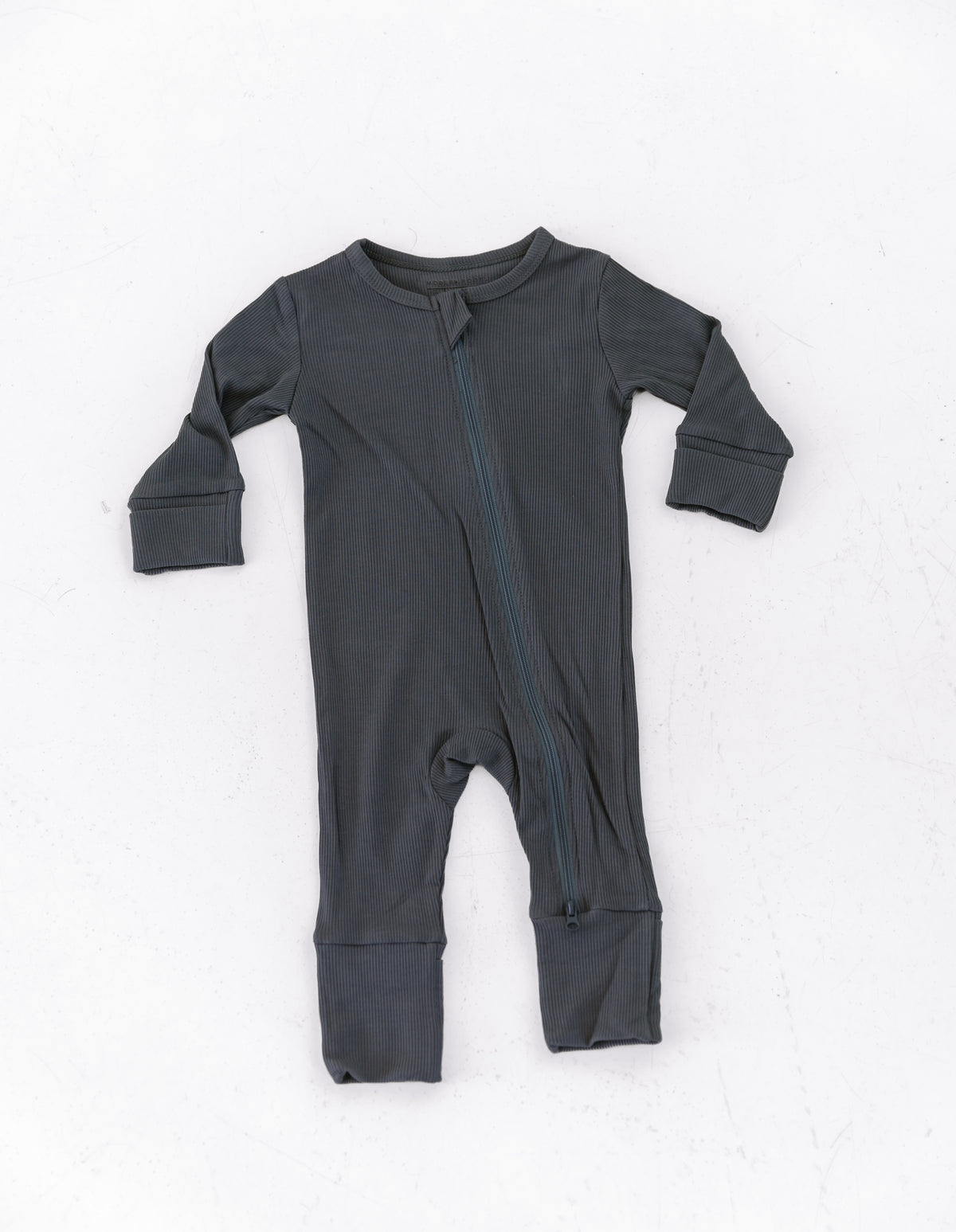 Bamboo Zip Romper | INDIGO (ribbed)