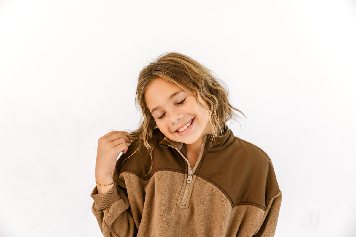 Quarter Zip Jacket | MOCHA