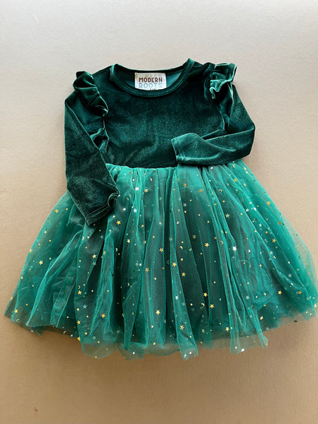 Emerald Green Velvet Dress