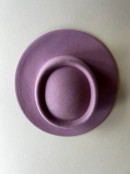 Wool Wide Brimmed Hat  |  BUBBLE GUM