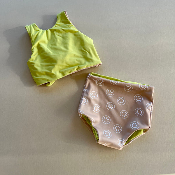 Girls Reversible Two Piece Swimsuit | 12-18M