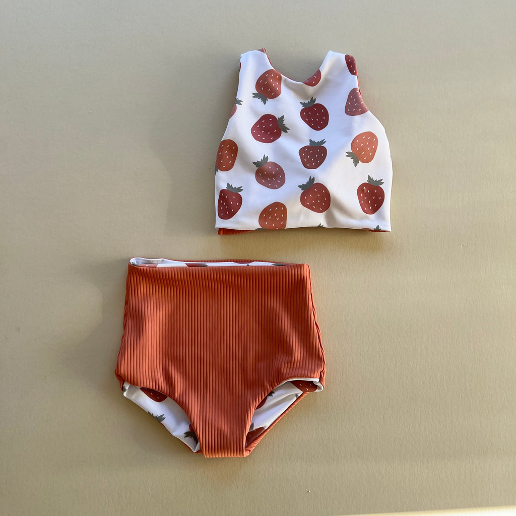 Girls Reversible Two Piece Swimsuit | 6-7Y