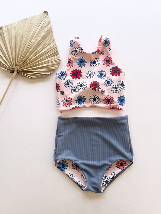 *9/10Y* reversible two piece swimsuit