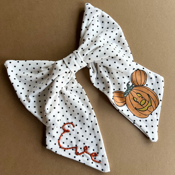 Personalized Embroidered Bow