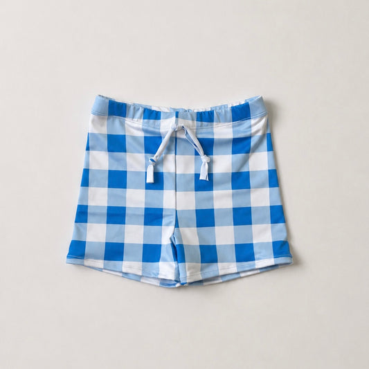 Swim Shorts | Blue Gingham