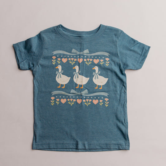 goose tee | dusty blue