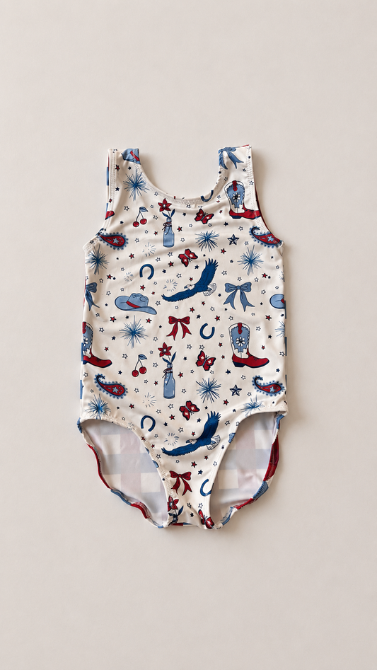 Americana Leotard (gymnastics + dance + swim)