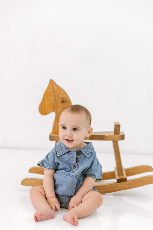 Denim Romper