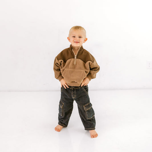 Quarter Zip Jacket | MOCHA