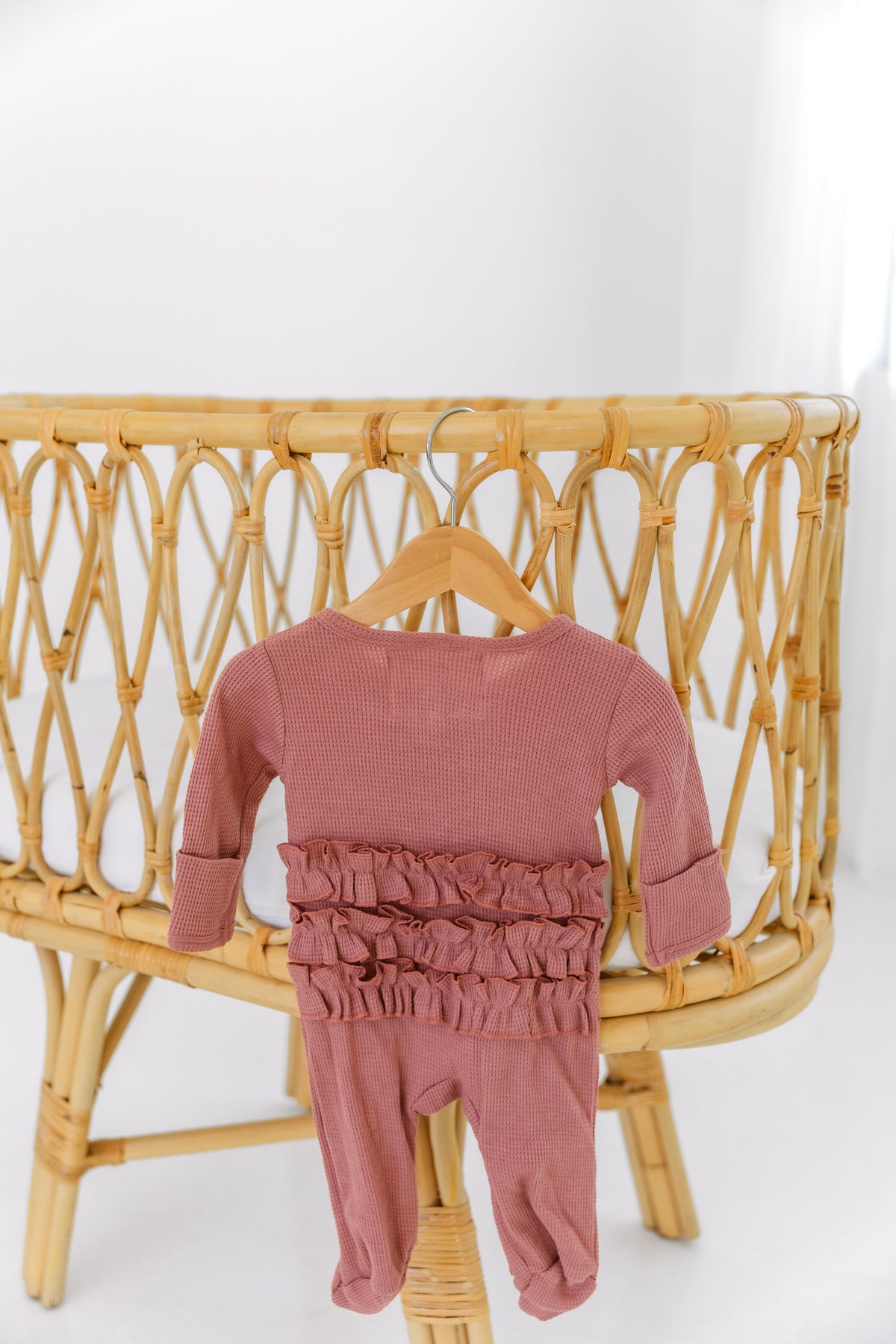 Footed Romper + Headwrap Set | BERRY