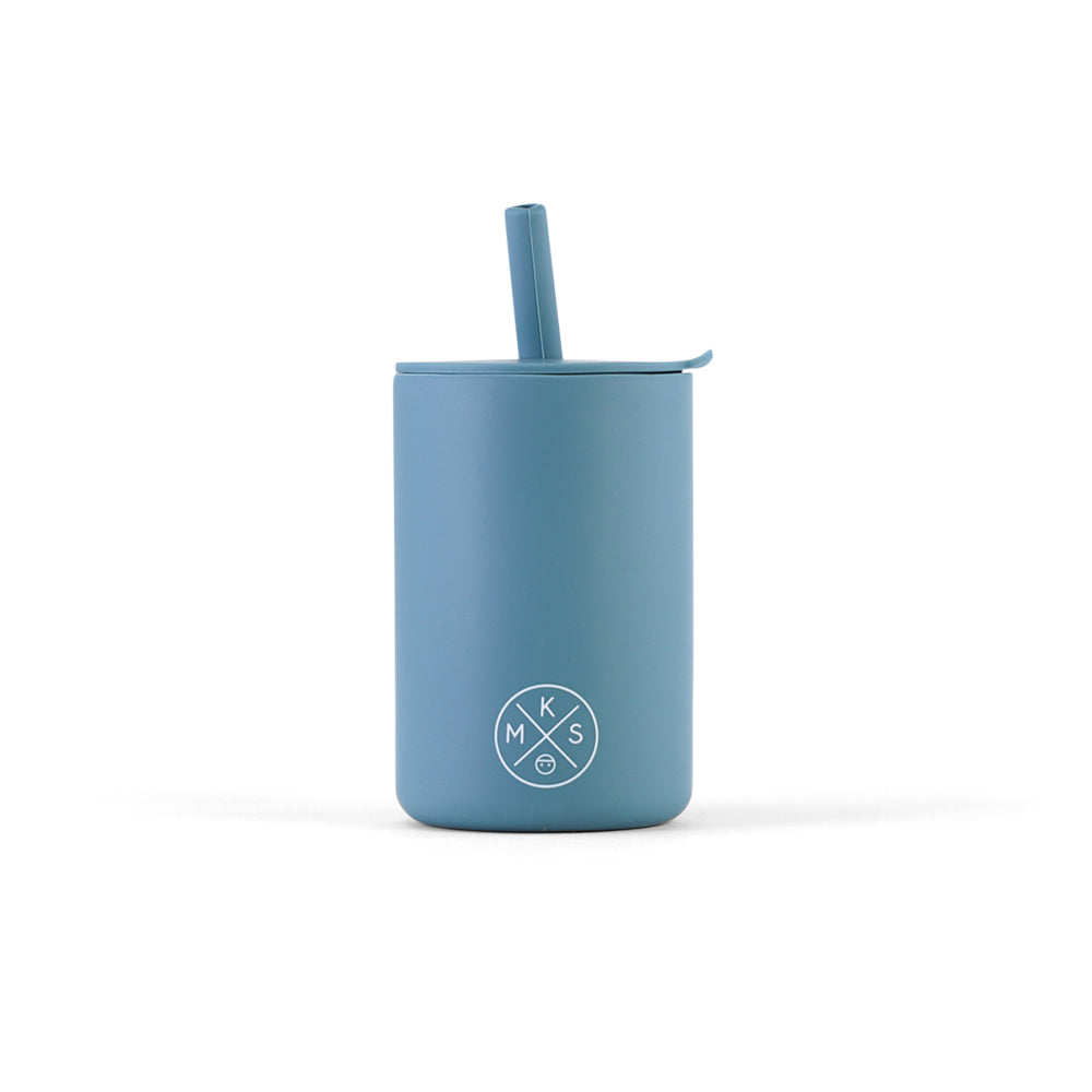 Drinking cup with straw - Petroleum